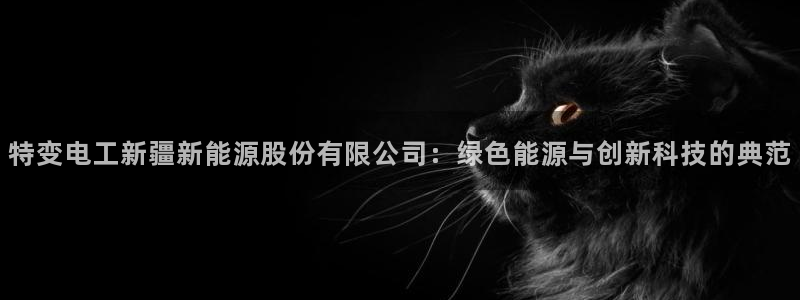 门徒娱乐平台介绍怎么写:特变电工新疆新能源股份有限公司:绿色