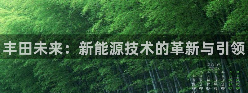 门徒娱乐平台登录入口:丰田未来:新能源技术的革新与引领
